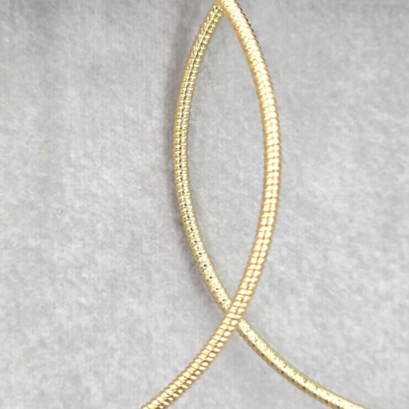 Gold Large Spiral Hoop Dangle Earrings Fashion Jewelry JB2-32 - Picture 4 of 5